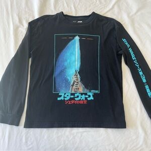 GAP Black Star Wars Kids Long Sleeve Shirt